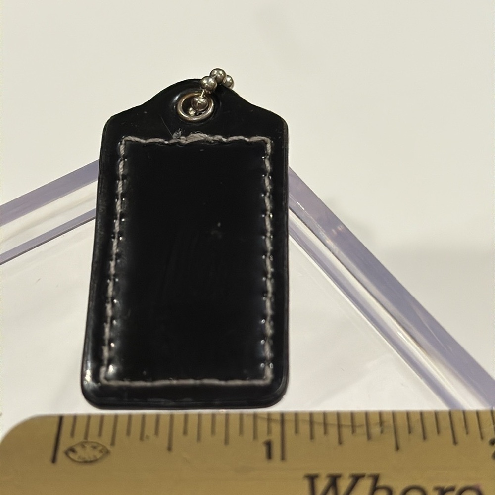 Coach Patent Leather “Black” Hangtag (with silver toned hardware) - Picture 7 of 8